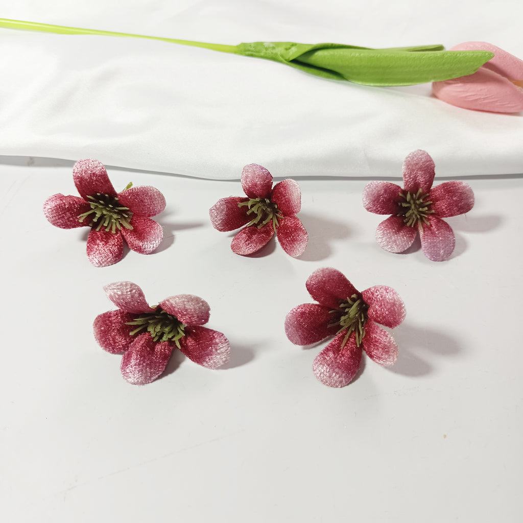 10 Pcs Faux Wildflower Heads, 1.5" Small Silk Flowers for DIY Crafts, Wedding Corsages, Wreath Making, Rustic Home Decor, Flower Walls