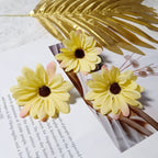 Realistic 3" Daisy Flower Heads, Soft Fabric, Perfect for DIY Wedding Decor, Home Accents, Gift Wrapping, Floral Arrangements