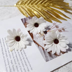 Realistic 3" Daisy Flower Heads, Soft Fabric, Perfect for DIY Wedding Decor, Home Accents, Gift Wrapping, Floral Arrangements