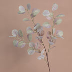 Autumn Money Leaf Eucalyptus Stem, 33" Real-Touch Faux Plant Branch, Lifelike Greenery for Tall Vases, Home Decor, Weddings & Events