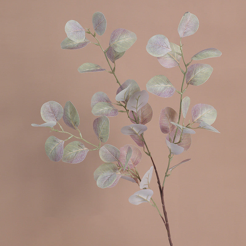 Autumn Money Leaf Eucalyptus Stem, 33" Real-Touch Faux Plant Branch, Lifelike Greenery for Tall Vases, Home Decor, Weddings & Events