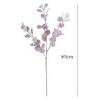 Autumn Money Leaf Eucalyptus Stem, 33" Real-Touch Faux Plant Branch, Lifelike Greenery for Tall Vases, Home Decor, Weddings & Events