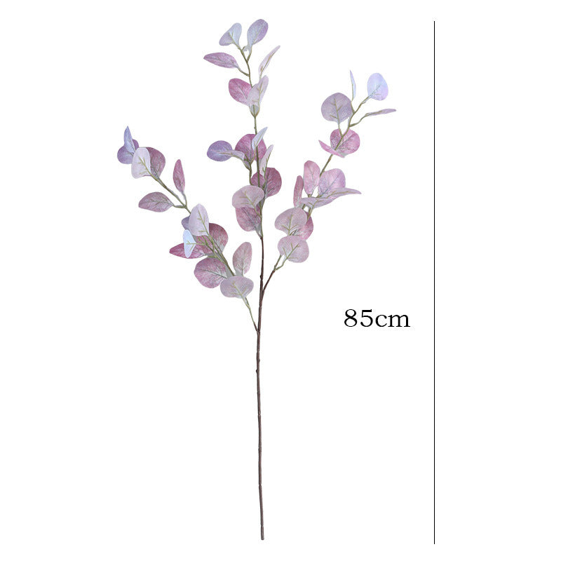 Autumn Money Leaf Eucalyptus Stem, 33" Real-Touch Faux Plant Branch, Lifelike Greenery for Tall Vases, Home Decor, Weddings & Events