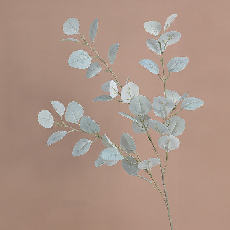 Autumn Money Leaf Eucalyptus Stem, 33" Real-Touch Faux Plant Branch, Lifelike Greenery for Tall Vases, Home Decor, Weddings & Events
