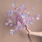 Autumn Money Leaf Eucalyptus Stem, 33" Real-Touch Faux Plant Branch, Lifelike Greenery for Tall Vases, Home Decor, Weddings & Events