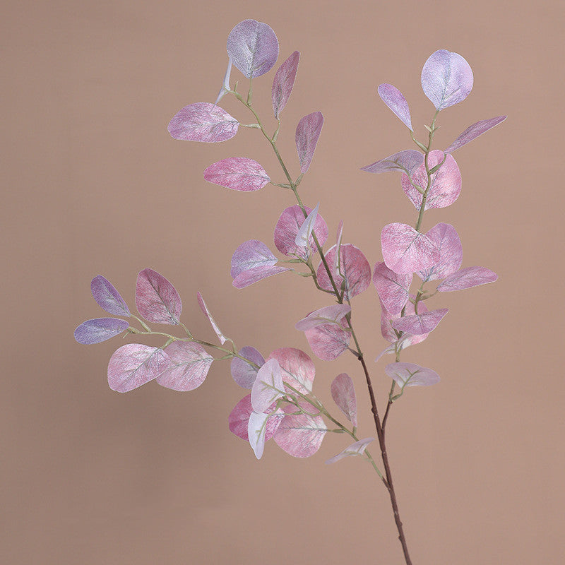 Autumn Money Leaf Eucalyptus Stem, 33" Real-Touch Faux Plant Branch, Lifelike Greenery for Tall Vases, Home Decor, Weddings & Events