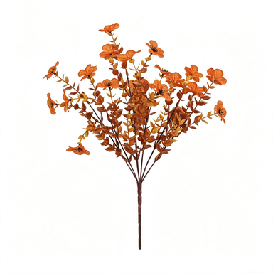 Autumn Eucalyptus & Violet Faux Floral Stems, 12-Pack, 14" Life-Like Greenery for Wedding Bouquets, Event Decor, Vase Arrangements & Home Styling