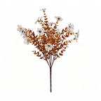 Autumn Eucalyptus & Violet Faux Floral Stems, 12-Pack, 14" Life-Like Greenery for Wedding Bouquets, Event Decor, Vase Arrangements & Home Styling