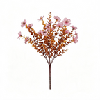 Autumn Eucalyptus & Violet Faux Floral Stems, 12-Pack, 14" Life-Like Greenery for Wedding Bouquets, Event Decor, Vase Arrangements & Home Styling