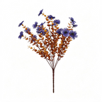 Autumn Eucalyptus & Violet Faux Floral Stems, 12-Pack, 14" Life-Like Greenery for Wedding Bouquets, Event Decor, Vase Arrangements & Home Styling