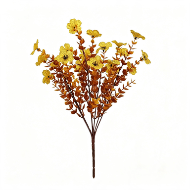 Autumn Eucalyptus & Violet Faux Floral Stems, 12-Pack, 14" Life-Like Greenery for Wedding Bouquets, Event Decor, Vase Arrangements & Home Styling