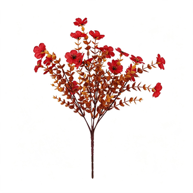 Autumn Eucalyptus & Violet Faux Floral Stems, 12-Pack, 14" Life-Like Greenery for Wedding Bouquets, Event Decor, Vase Arrangements & Home Styling