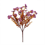 Autumn Eucalyptus & Violet Faux Floral Stems, 12-Pack, 14" Life-Like Greenery for Wedding Bouquets, Event Decor, Vase Arrangements & Home Styling