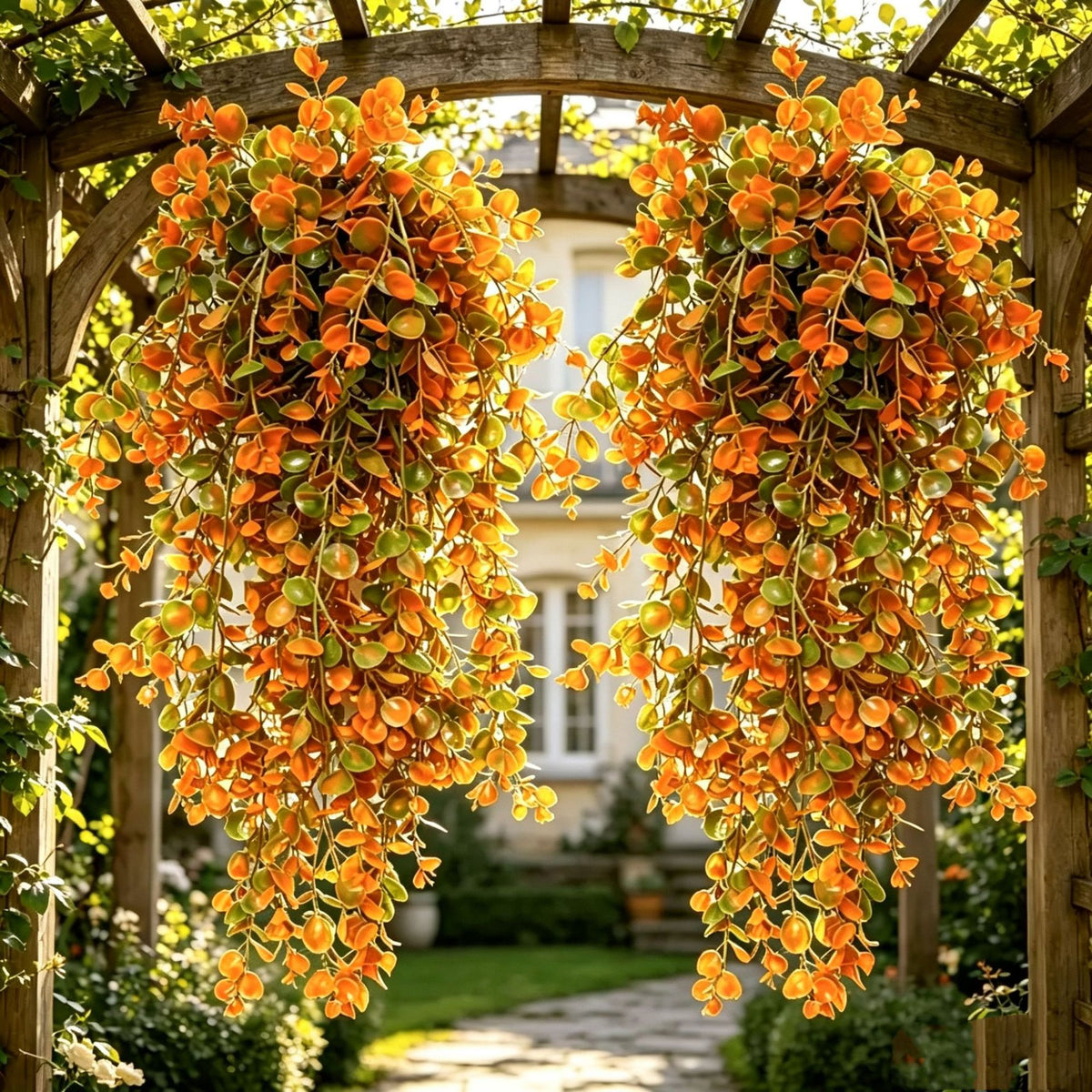 Autumn Eucalyptus Wall Hanging, 30" Real-Touch Faux Greenery, Ideal for Home Decor, Weddings, and Cottagecore Style
