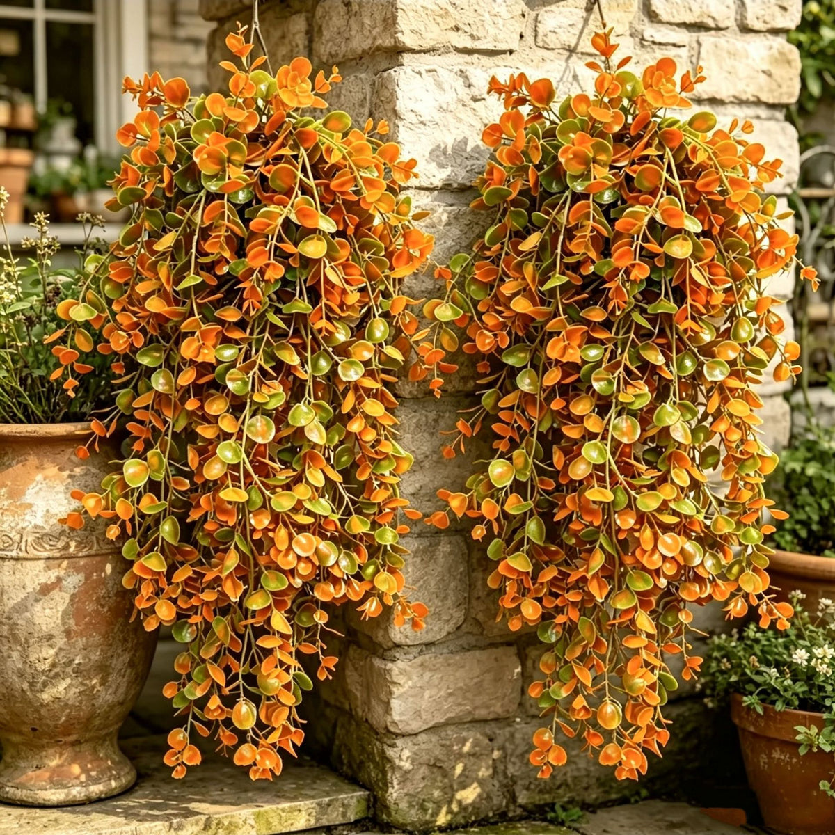 Autumn Eucalyptus Wall Hanging, 30" Real-Touch Faux Greenery, Ideal for Home Decor, Weddings, and Cottagecore Style