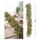 Autumn Magnolia Leaf Garland, 6.5 ft Long Faux Vine for Fireplace Mantle, Fall Wedding Arch & Thanksgiving Table Decor, Realistic Foliage