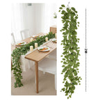 Autumn Magnolia Leaf Garland, 6.5 ft Long Faux Vine for Fireplace Mantle, Fall Wedding Arch & Thanksgiving Table Decor, Realistic Foliage
