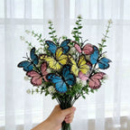 10 Stems Faux Butterfly Orchid, 12" Bulk Set of Lifelike Phalaenopsis Flowers, Artificial Floral Stems for Vase, Wedding, DIY Home Decor