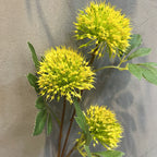 Artificial Dandelion Flower Bouquet, 26" Real-Touch Faux Floral Arrangement, Yellow, Green, Orange, White, Perfect for Home Decor, Weddings, Events