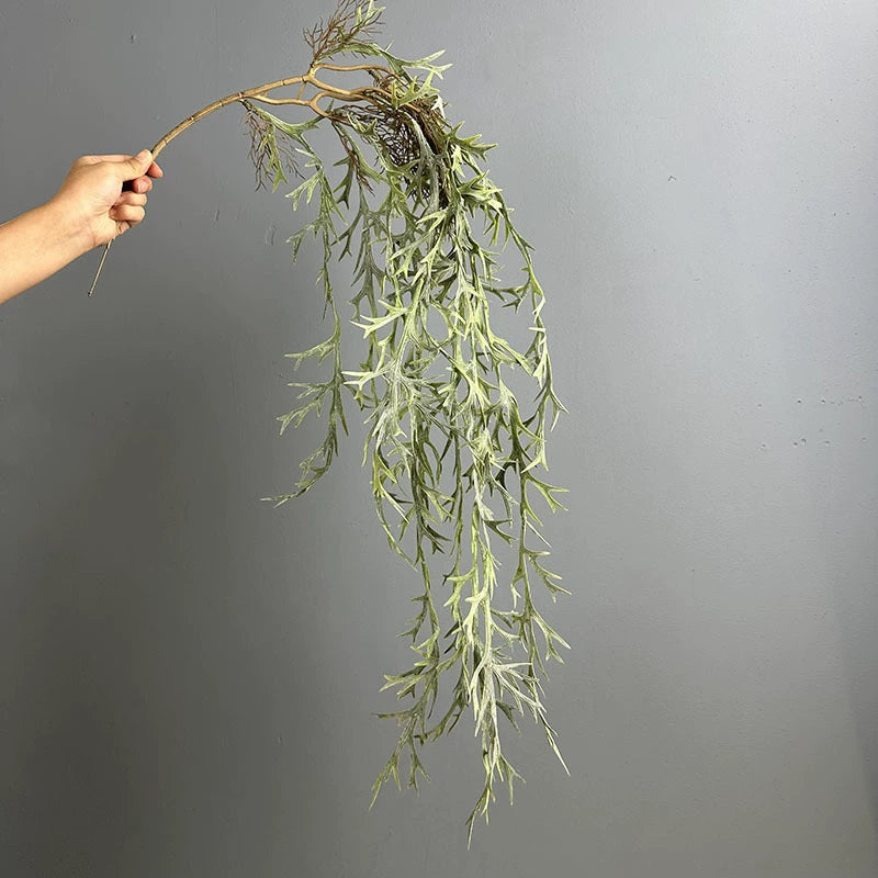 Artificial Staghorn Fern Plant, Set of 2, 47" Long Trailing Greenery, Realistic Faux Hanging Fern for Wall Decor, Planter, Wedding Arch