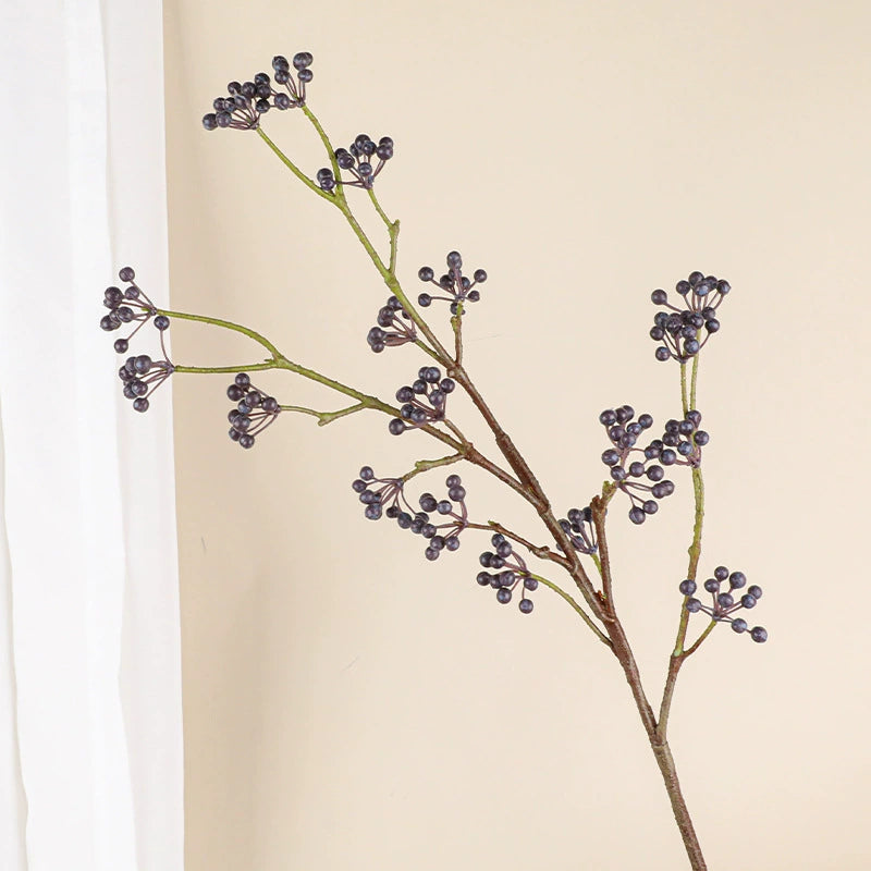 Artificial Red and Blue Berry Vines, 31" Real-Touch Faux Floral Decor for Home, Weddings, Events, Cottagecore Style