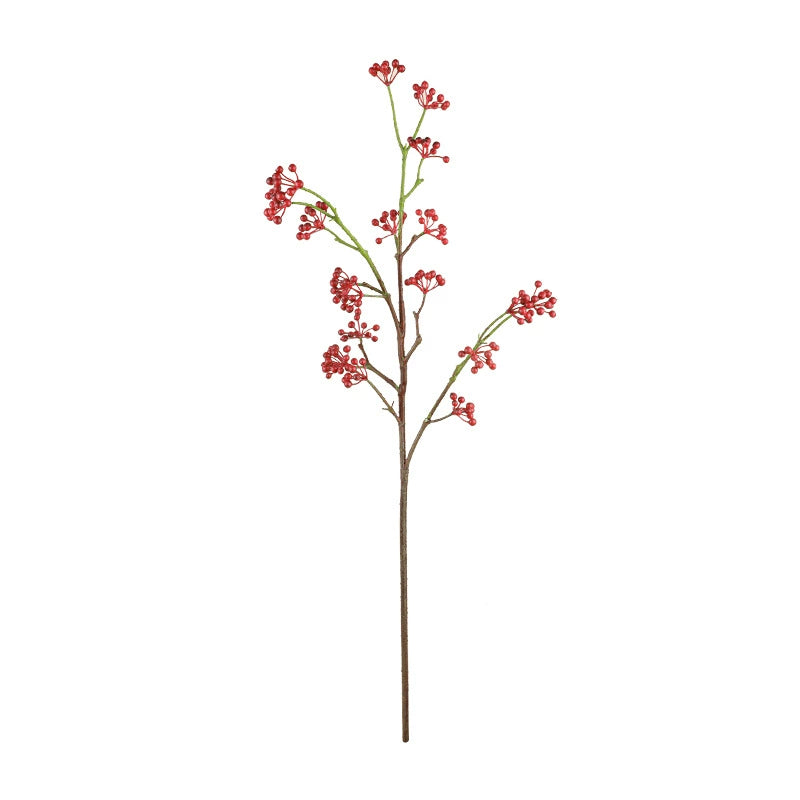 Artificial Red and Blue Berry Vines, 31" Real-Touch Faux Floral Decor for Home, Weddings, Events, Cottagecore Style