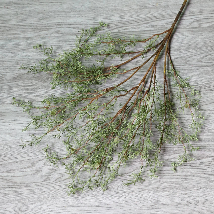 Artificial Star Grass & Mist Pine Faux Plant, 35" Tall, Real-Touch Green, Orange, Pink, Red, White, Modern Home Decor, Hotel Styling, Window Display
