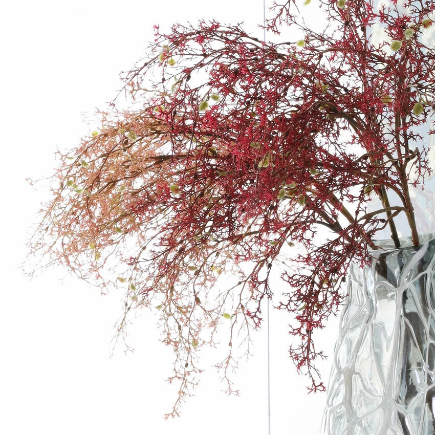 Artificial Star Grass & Mist Pine Faux Plant, 35" Tall, Real-Touch Green, Orange, Pink, Red, White, Modern Home Decor, Hotel Styling, Window Display