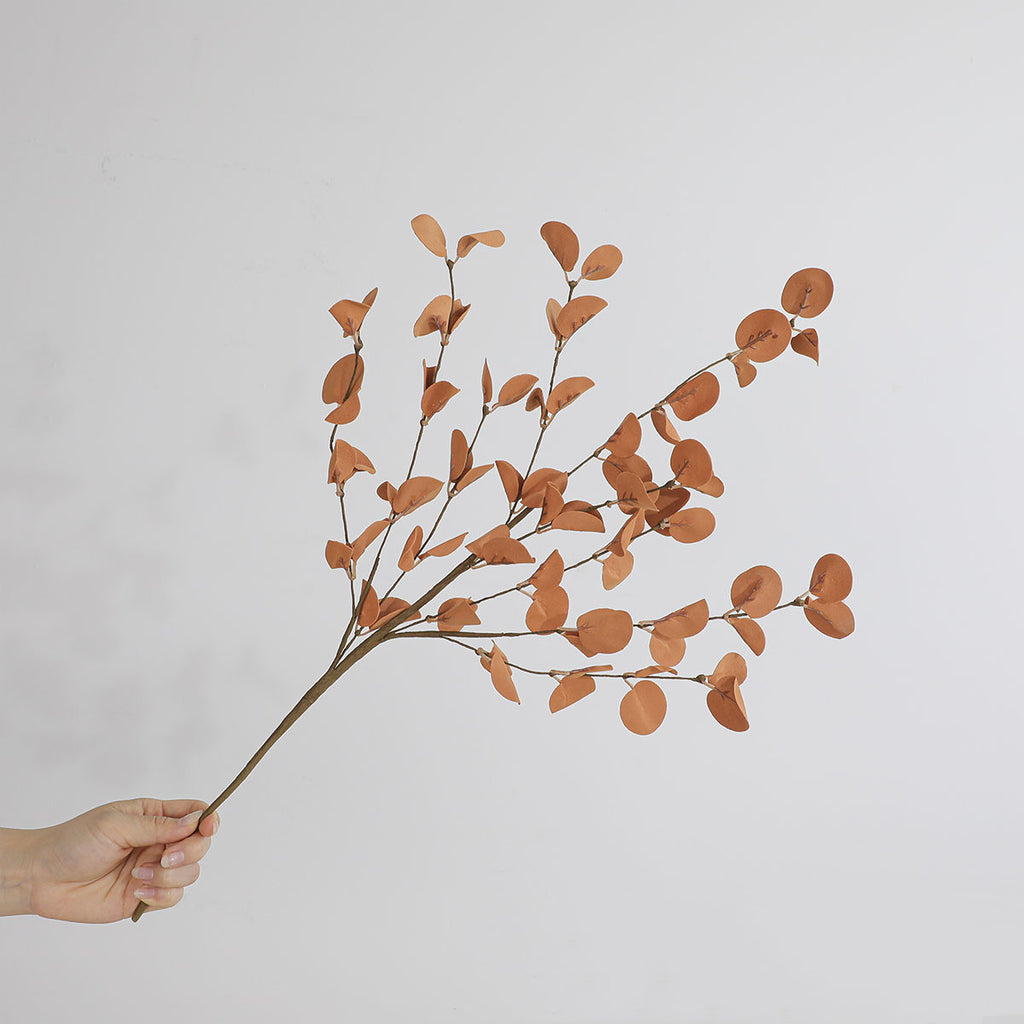 Eucalyptus Leaves Artificial Plant, 58cm (23") Real-Touch Greenery, 3 Stems for Home Decor, Weddings, and Event Styling