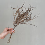 Autumn Coral Grass Bouquet 18" Real-Touch Faux Flowers | Perfect for Weddings, Home Decor, and Event Styling, 45cm Plastic Arrangement