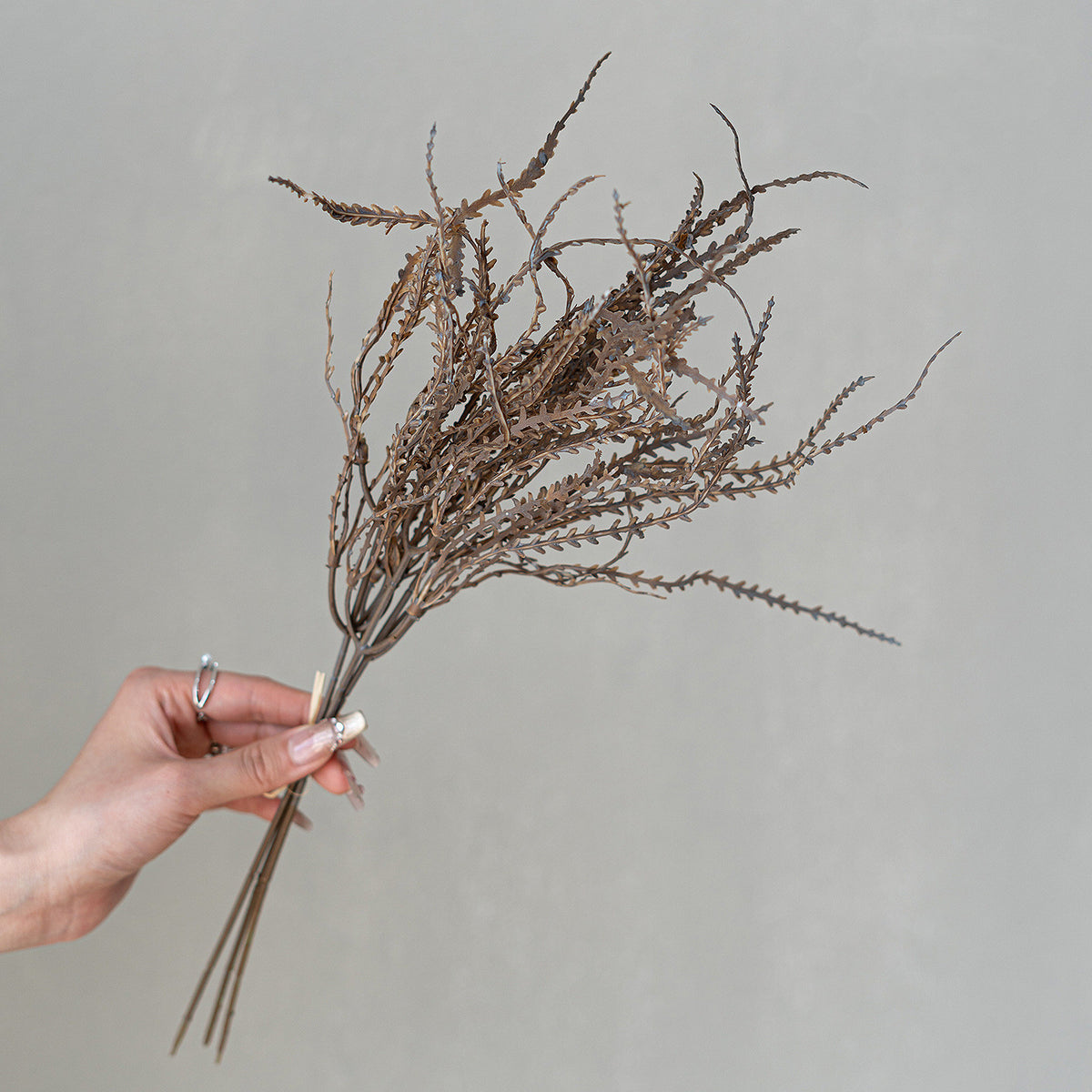 Autumn Coral Grass Bouquet 18" Real-Touch Faux Flowers | Perfect for Weddings, Home Decor, and Event Styling, 45cm Plastic Arrangement