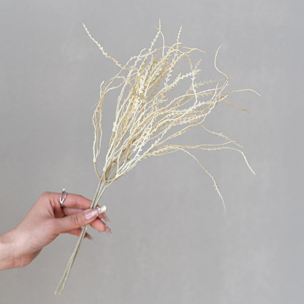 Autumn Coral Grass Bouquet 18" Real-Touch Faux Flowers | Perfect for Weddings, Home Decor, and Event Styling, 45cm Plastic Arrangement