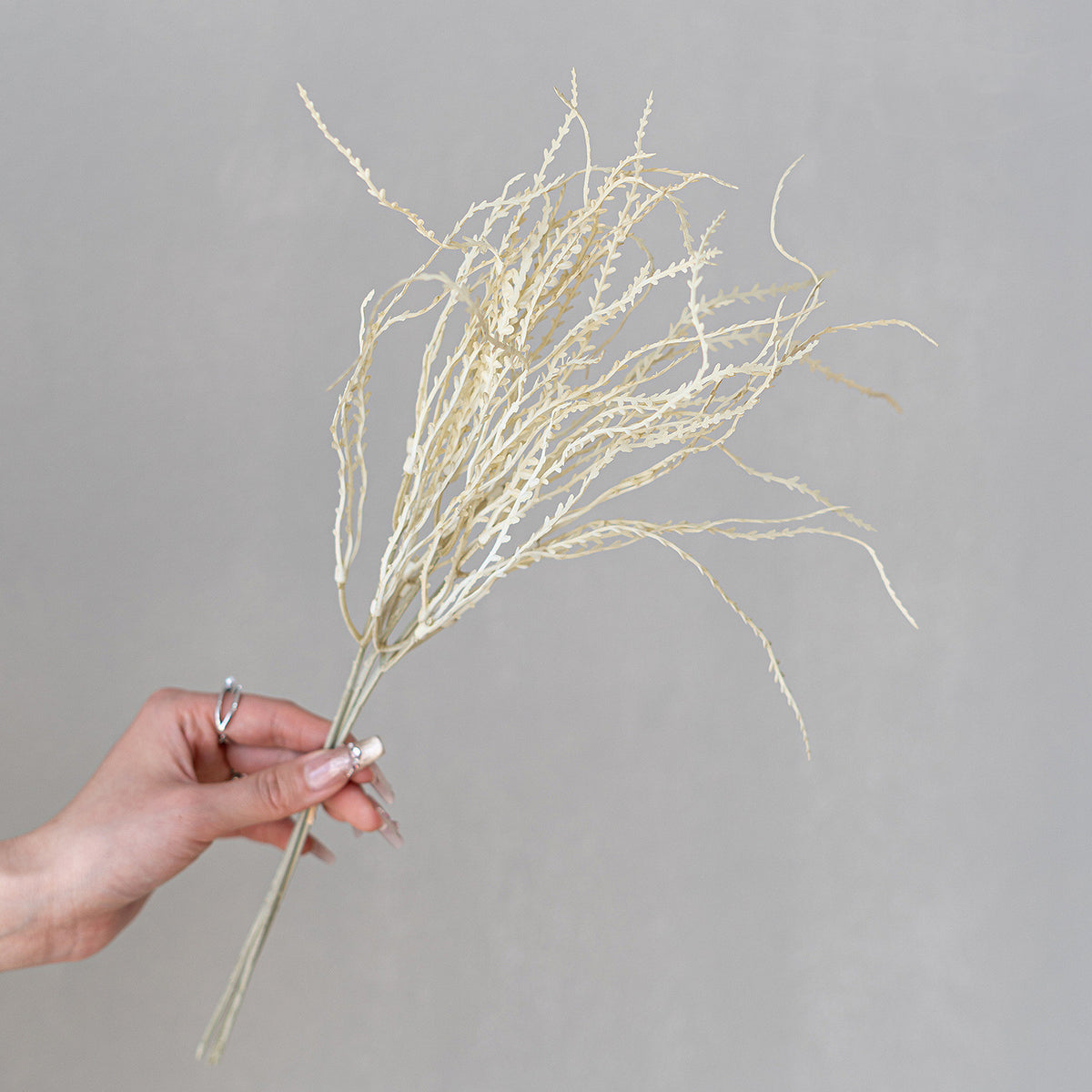 Autumn Coral Grass Bouquet 18" Real-Touch Faux Flowers | Perfect for Weddings, Home Decor, and Event Styling, 45cm Plastic Arrangement