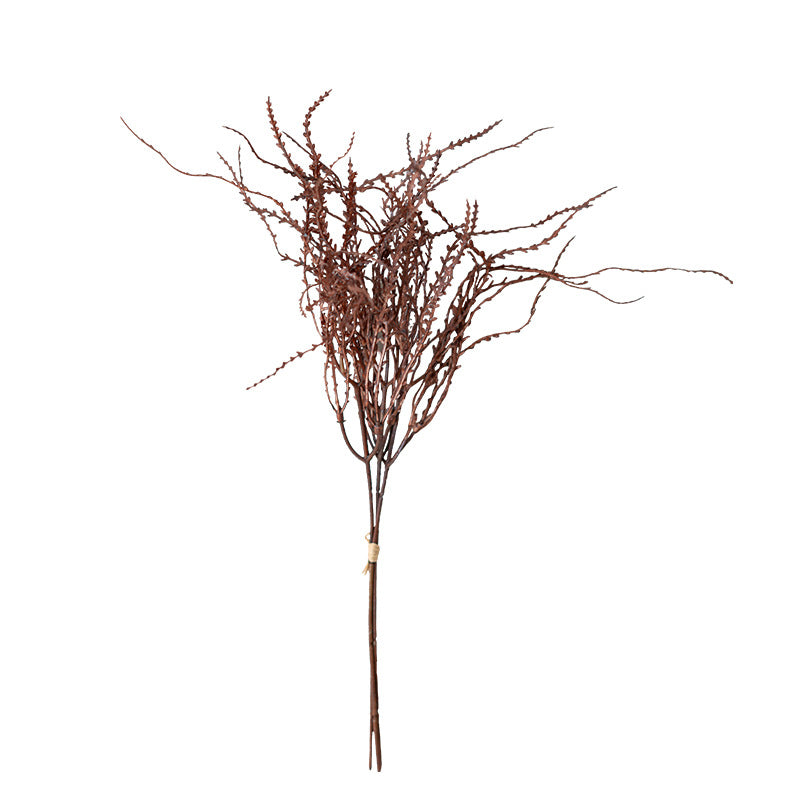 Autumn Coral Grass Bouquet 18" Real-Touch Faux Flowers | Perfect for Weddings, Home Decor, and Event Styling, 45cm Plastic Arrangement