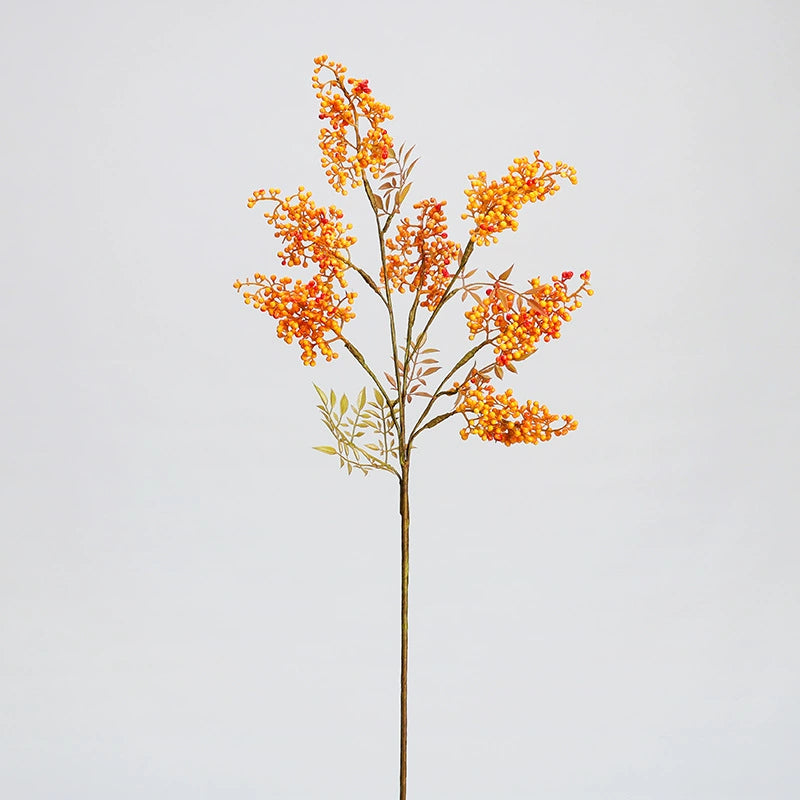 Artificial Nandina Berry Branch with Red Berries, 30" Tall Faux Floral Stem for Holiday Decor, Christmas Centerpieces, Wedding & Home Decor