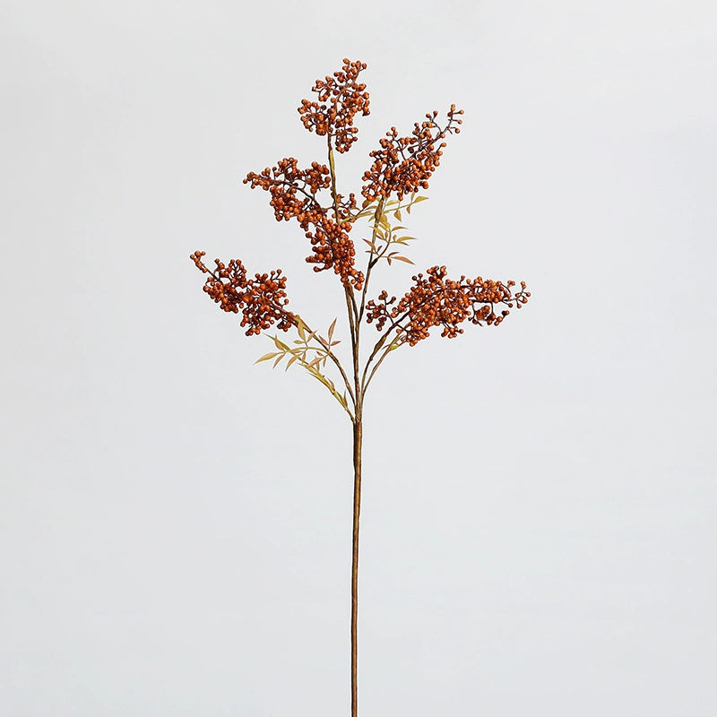 Artificial Nandina Berry Branch with Red Berries, 30" Tall Faux Floral Stem for Holiday Decor, Christmas Centerpieces, Wedding & Home Decor