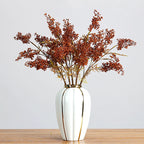 Artificial Nandina Berry Branch with Red Berries, 30" Tall Faux Floral Stem for Holiday Decor, Christmas Centerpieces, Wedding & Home Decor