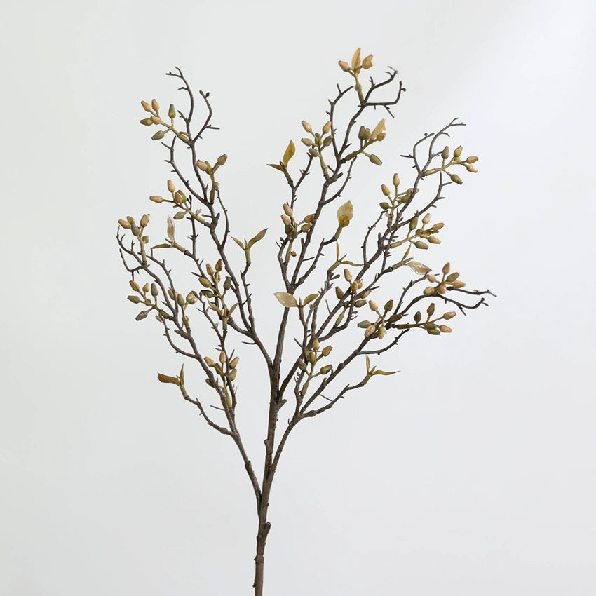Artificial Eucalyptus Stems, 31" Realistic Faux Greenery Branches for Vase Arrangements, Home Decor, Wedding & Event Florals - Set of 1 (Green, Gray, Brown, Yellow)