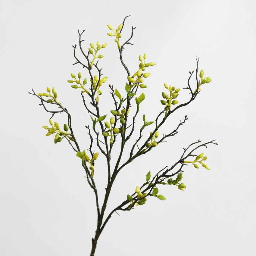 Artificial Eucalyptus Stems, 31" Realistic Faux Greenery Branches for Vase Arrangements, Home Decor, Wedding & Event Florals - Set of 1 (Green, Gray, Brown, Yellow)