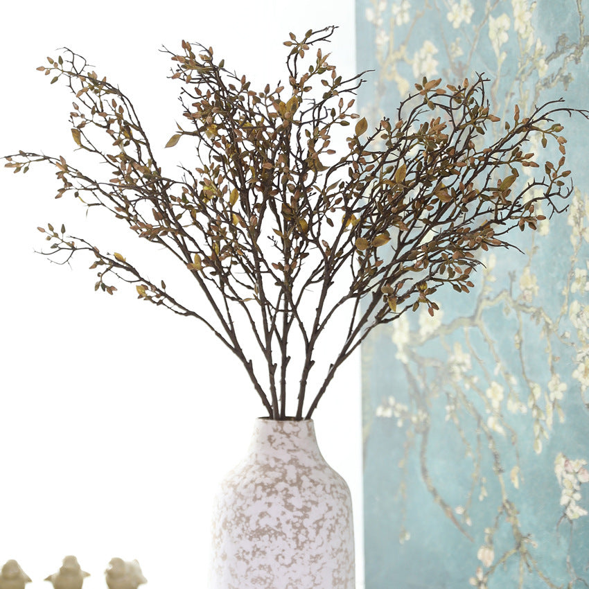 Artificial Eucalyptus Stems, 31" Realistic Faux Greenery Branches for Vase Arrangements, Home Decor, Wedding & Event Florals - Set of 1 (Green, Gray, Brown, Yellow)