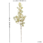 Artificial Eucalyptus Leaves Stems, 33" Real-Touch Faux Greenery, Bulk Pack of 9 Stems for Home Decor, Weddings & Floral Arrangements