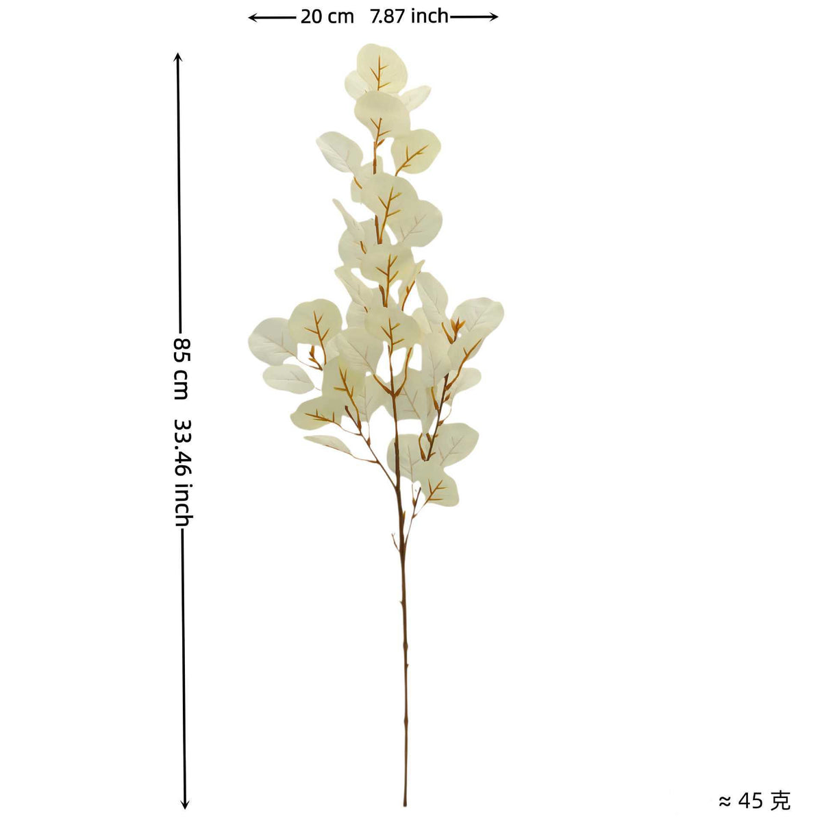 Artificial Eucalyptus Leaves Stems, 33" Real-Touch Faux Greenery, Bulk Pack of 9 Stems for Home Decor, Weddings & Floral Arrangements