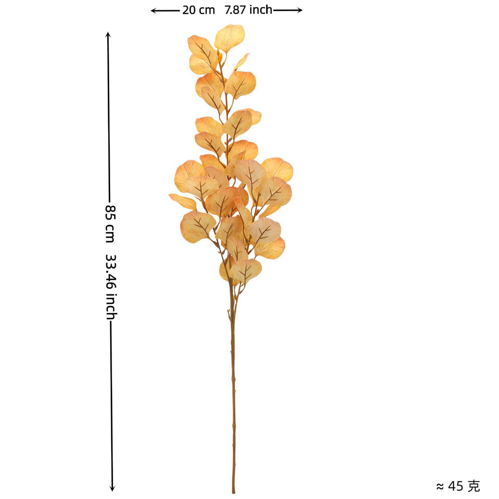 Artificial Eucalyptus Leaves Stems, 33" Real-Touch Faux Greenery, Bulk Pack of 9 Stems for Home Decor, Weddings & Floral Arrangements