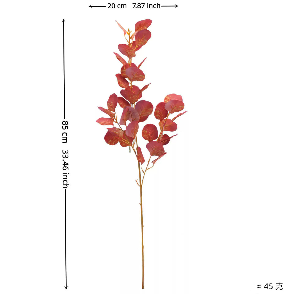 Artificial Eucalyptus Leaves Stems, 33" Real-Touch Faux Greenery, Bulk Pack of 9 Stems for Home Decor, Weddings & Floral Arrangements