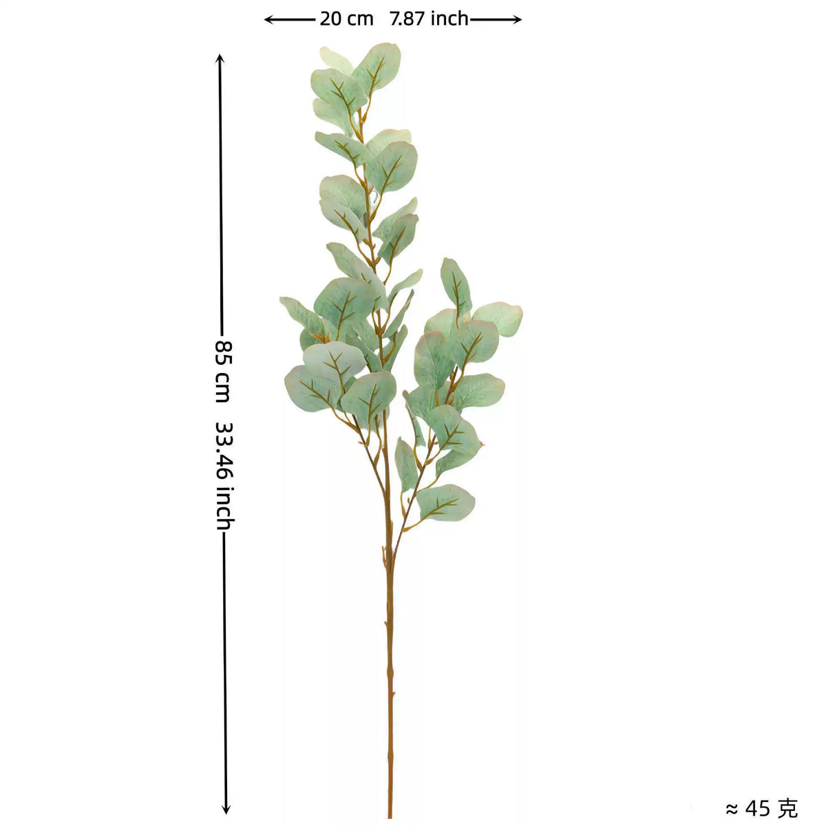 Artificial Eucalyptus Leaves Stems, 33" Real-Touch Faux Greenery, Bulk Pack of 9 Stems for Home Decor, Weddings & Floral Arrangements
