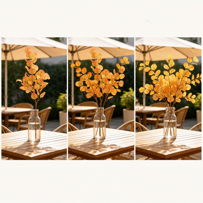 Artificial Eucalyptus Leaves Stems, 33" Real-Touch Faux Greenery, Bulk Pack of 9 Stems for Home Decor, Weddings & Floral Arrangements