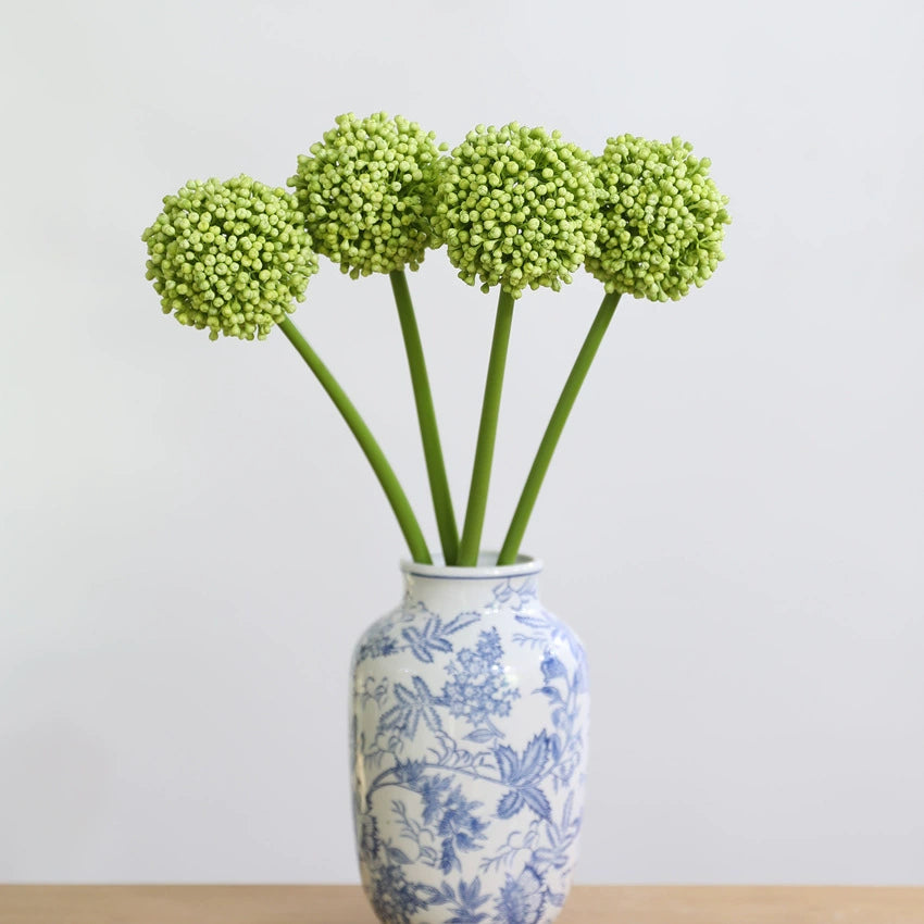 Real-Touch Artificial Hydrangea Stems, 21" Tall with 4" Bloom Heads, Lifelike Faux Floral Arrangement for Vases, Home Decor, Weddings & Commercial Displays (Set of 1, No Vase Included)