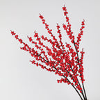 Artificial Holly Berry Stem, 28" Real-Touch Red Winterberry Branch for Vase Arrangements, Wedding Centerpieces, and Home Decor