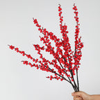 Artificial Holly Berry Stem, 28" Real-Touch Red Winterberry Branch for Vase Arrangements, Wedding Centerpieces, and Home Decor