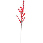 Artificial Holly Berry Stem, 28" Real-Touch Red Winterberry Branch for Vase Arrangements, Wedding Centerpieces, and Home Decor